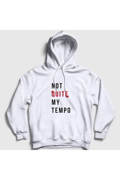 Presmono Unisex Λευκό φούτερ με κουκούλα Whiplash - Not Quite My Tempo Drummer Drummer 443899 ττ