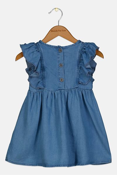 Trussardi Toddlers Girl Embroidered Dress, Blue