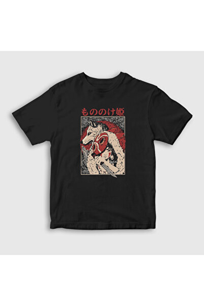 Presmono Princeza Mononoke Unisex Dete T-shirt - Dizajn poster-a crnog anime ...