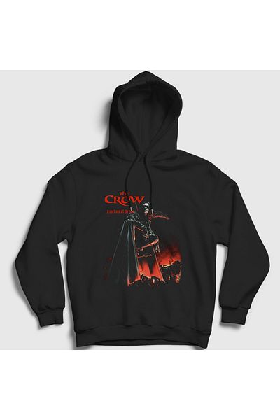 Presmono Унисекс суитшърт с качулка Eric Draven черен - Crow 440440tt