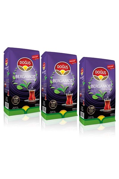 Doğuş Black Tea with Bergamot Aramol 1000 Grams 3 Pcs