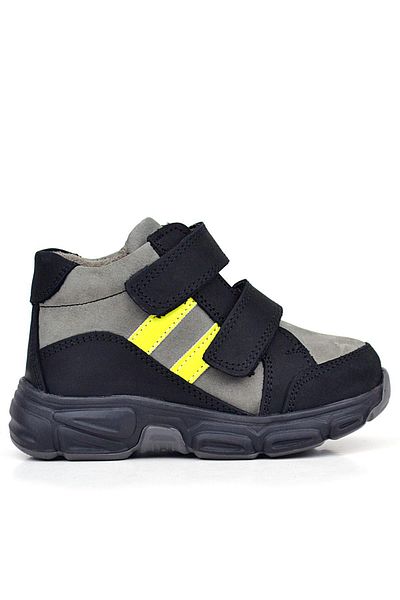 Rakerplus Genuine Leather Gray Black Baby Sports Boots