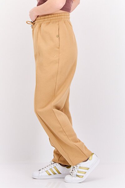 Nautica Women Regular Fit Brand Logo Joggers Pant, Beige