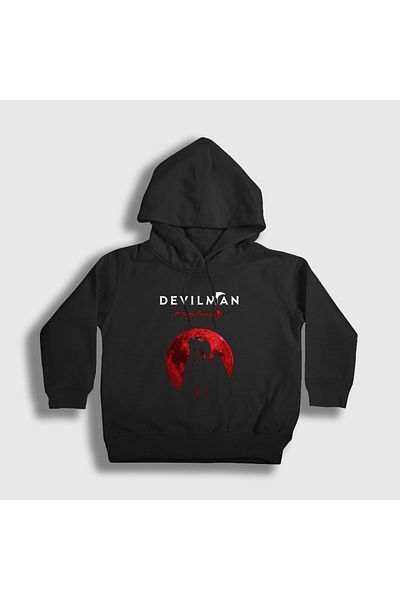 Presmono Унисекс черен аниме суитчър с емотикон Devilman Crybaby Door 460941tt