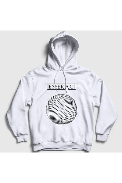 Presmono Λευκό φούτερ Unisex με κουκούλα Tesseract - 463090 ττ