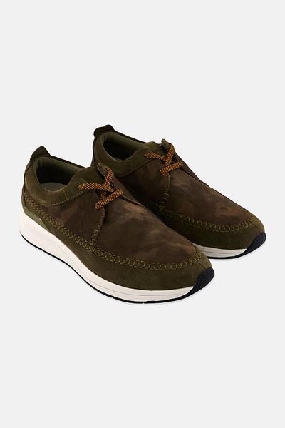 CLARKS Men Lace Up Casual Shoes, Olive
