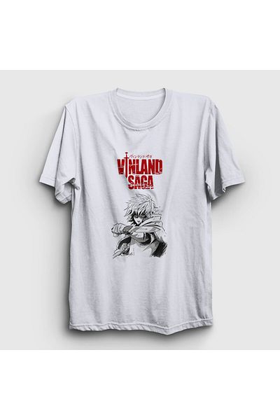 Presmono Vinland Saga Unisex Λευκό T-Shirt Anime - Thorfinn 471760 ττ