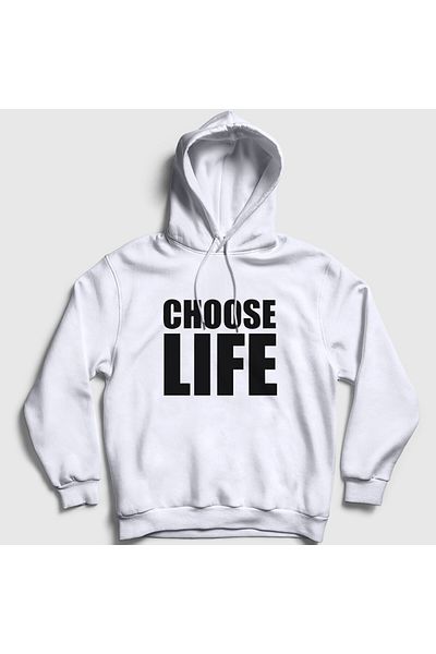 Presmono Φούτερ Wham Choose Life George Michael Unisex με λευκή κουκούλα - 462357 ττ