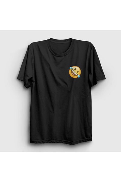 Presmono Μαύρο T-Shirt Instagram Emoji - Unisex, που έχει ηλικία από το γέλιο, 435221 ττ