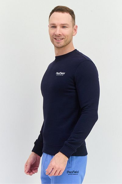 Penfield Men Crew Neck Brand Logo Long Sleeves Sweatshirt, Navy