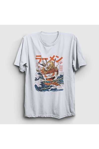 Presmono Unisex Λευκό - Μπλουζάκι The Great Ramen Off Kanagawa 467373 ττ