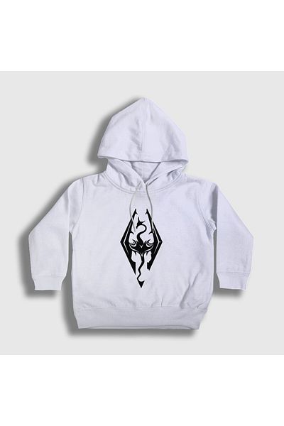 Presmono Copii unisex - Hanorac alb Skyrim Gaming The Elder Scrolls V cu glugă 432608 tt