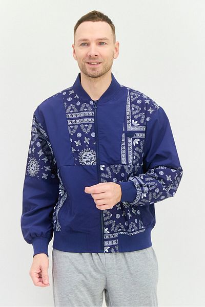 adidas Men Sportswear Fit Brand Logo Outdoor Jacket, Indigo Blue