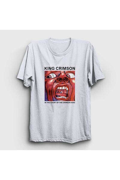 Presmono Unisex Λευκό T-Shirt "In The Court Of The Crimson King" - 447708 ττ