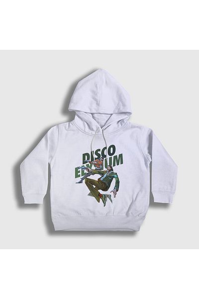 Presmono Hanorac alb unisex pentru copii - Final Cut, cu glugă, design Disco Elysium, 464770 tt