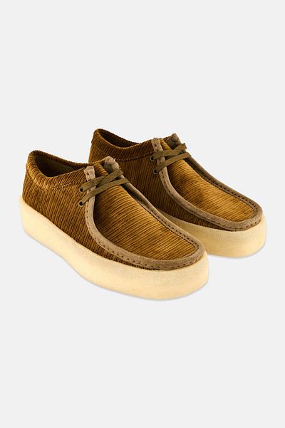CLARKS Men Wallabee Cup Lace Up Casual Shoes, Dark Tan