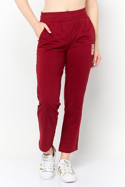 Puma Women Regular Fit Outdoor Sweatpants, Maroon