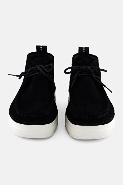 CLARKS Men Origin Wallabee Laced Up Casual Shoes, Black