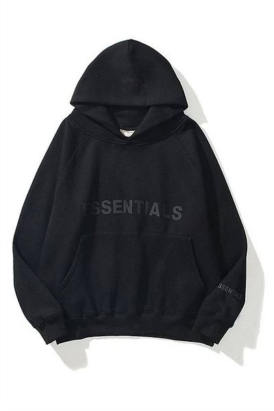 Trendiz Unisex Schwarzer Essentials-Sweatshirt-Hoodie