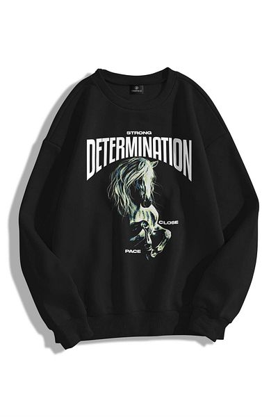 Trendiz Φούτερ Unisex Determination Crew Neck Hoodie