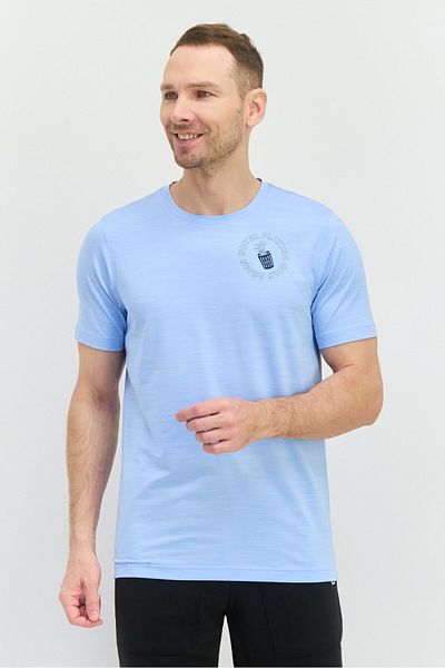 Puma Men Sportswear Fit Short Sleeves Golf T-Shirt, Pale Blue