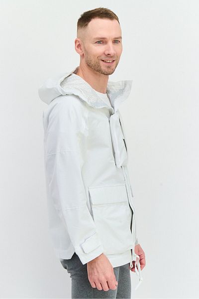 adidas Men Sportswear Fit Long Sleeve Outdoor Jacket, White