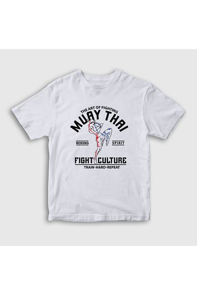 Presmono Tricou alb unisex pentru copii - MMA UFC Muay Thai Culture 452319 tt