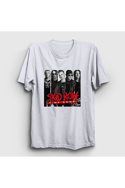 Presmono Tricou alb unisex Time Bomb Skid Row - 432798 tt