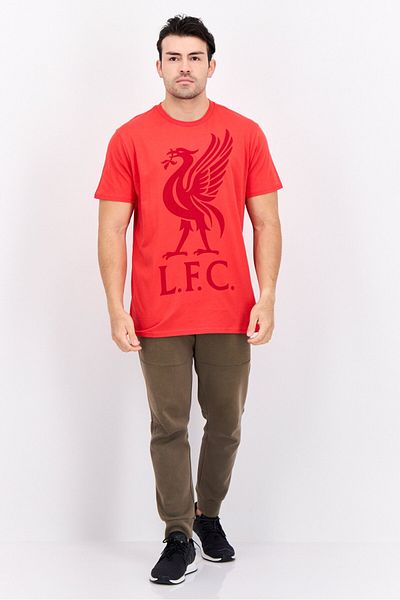 Liverpool Men Sportswear Fit Short Sleeves Outdoor T-shirt, Red
