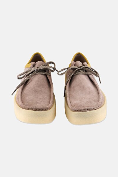 CLARKS Men Standard Wallabee Cup Lace Up Shoes, Grey