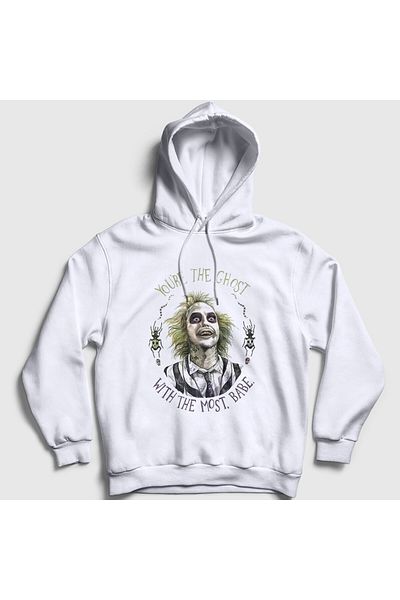 Presmono Φούτερ με κουκούλα Tim Burton Beetlejuice Unisex - White Ghost 456670 ττ