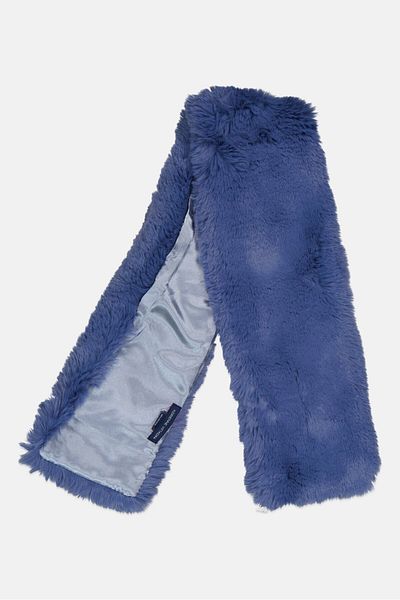 Adrienne Vittadini Women Faux Fur Mink Pull Scarves 120 x 15 cm, Sage Blue