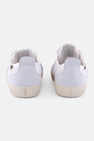 Victoria Women Lace Up Micro Suede Casual Shoes, White