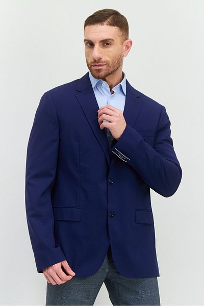 Tommy Hilfiger Men Tailored Fit Solid Formal Suit Jacket, Navy