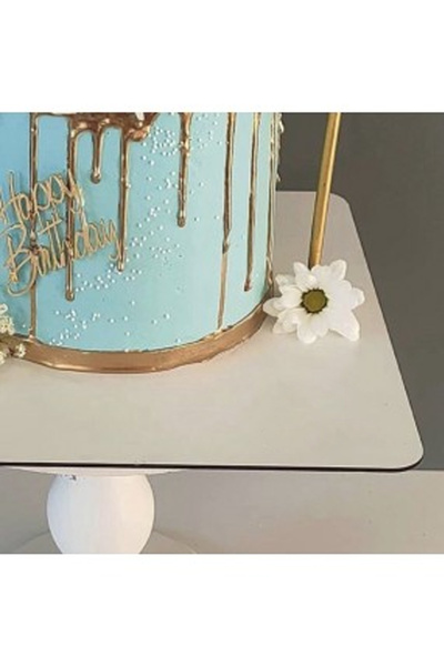 Kuzeylina 25X25 Mdf White Cake Base - 3mm Durable Cake Base (5 Pieces)