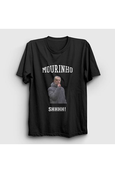 Presmono Μαύρο μπλουζάκι Unisex Jose Mourinho - SHHHH 429630 ττ