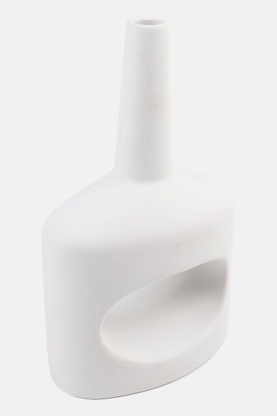 Muy Mucho Ceramic Donut Vase, White