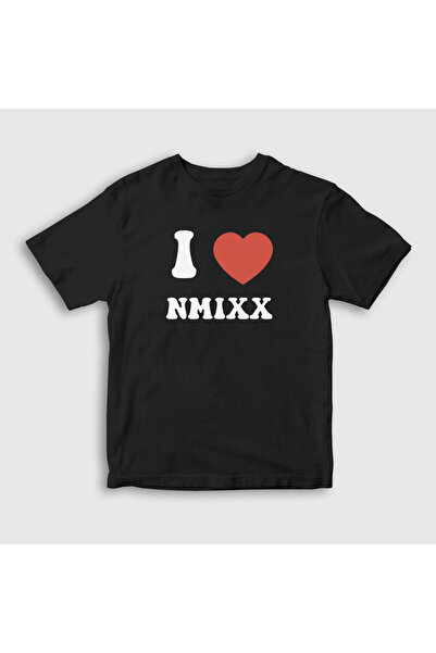 Presmono Unisex deca T-shirt - Crno, 'I Love Nmixx K Pop', 435511tt