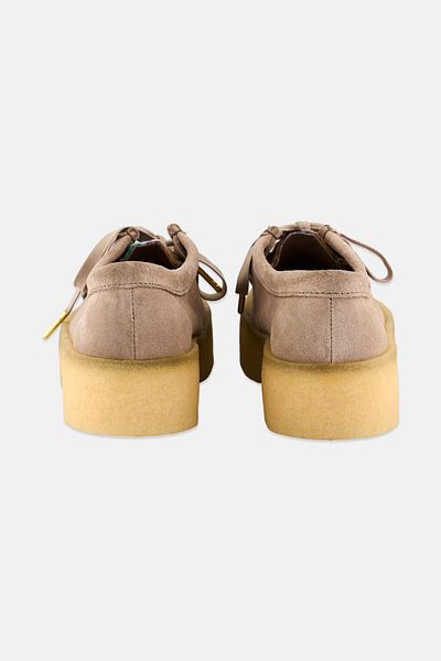 CLARKS Women Standard Fit Wallabee Cup Casual Shoes, Grey Combo