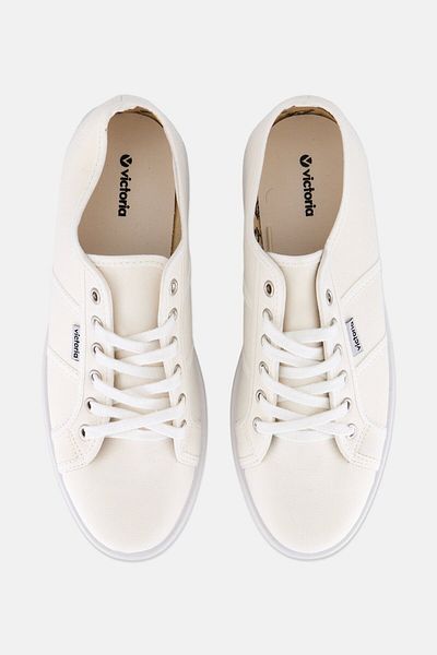 Victoria Women Lace Up Casual Shoes, Off White