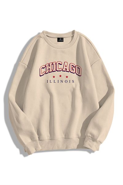 Trendiz Unisex φούτερ Chicago Illinois Crew Neck Hoodie