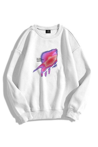 Trendiz Unisex Ungrateful Bisiklet Yaka Sweatshirt Hoodie