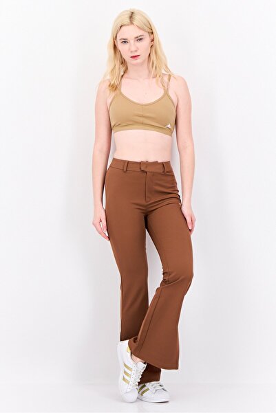 adidas Women Sportswear Fit Outdoor Wide Leg Pants, Brown