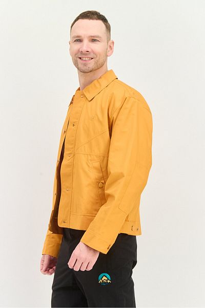 adidas Men Sportswear Fit Embroidered Logo Outdoor Jacket Shirts, Orange