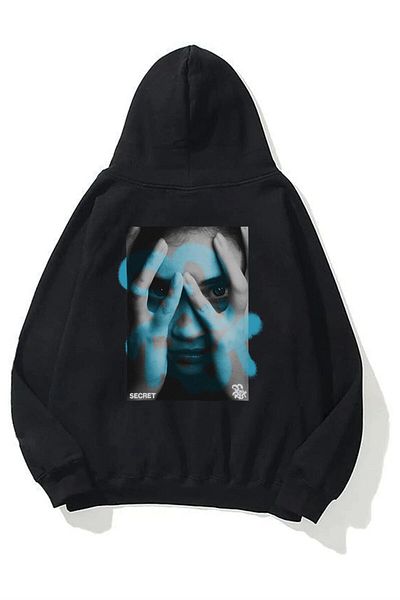 Trendiz Unisex Secret Φούτερ Hoodie Black