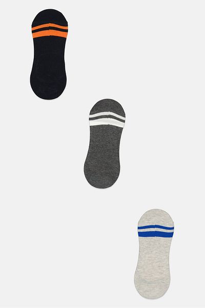 RBX Men 3 Pairs Heather Invisible Socks, Multicolor