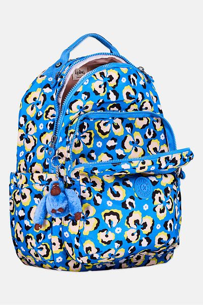 Kipling Women Allover Printed Backpack 40,5 H x 31 L x 14 W cm, Blue Combo
