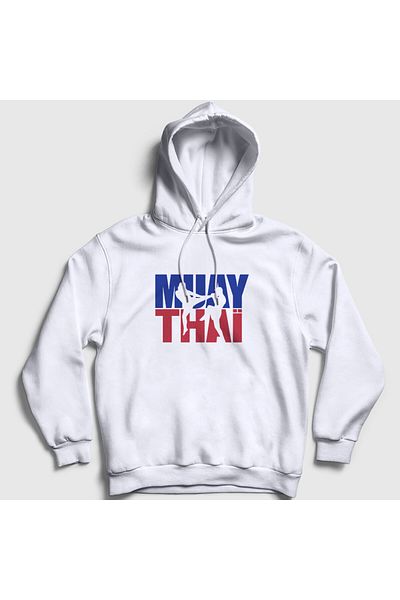 Presmono Λευκό φούτερ Unisex MMA UFC Muay Thai με κουκούλα - 454959 TT