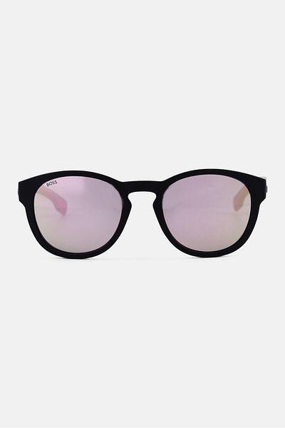 BOSS Men BOSS 1452/S Oval Polarized Sunglasses, Black