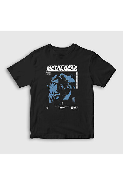 Presmono Crni Solid Snake Metal Gear Unisex Dečji T-shirt - 467159tt